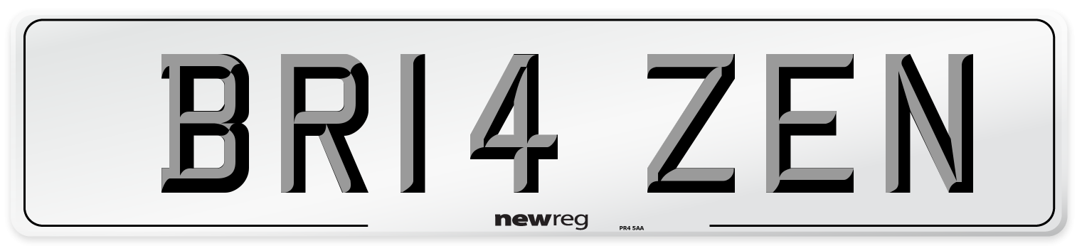 BR14 ZEN Number Plate from New Reg